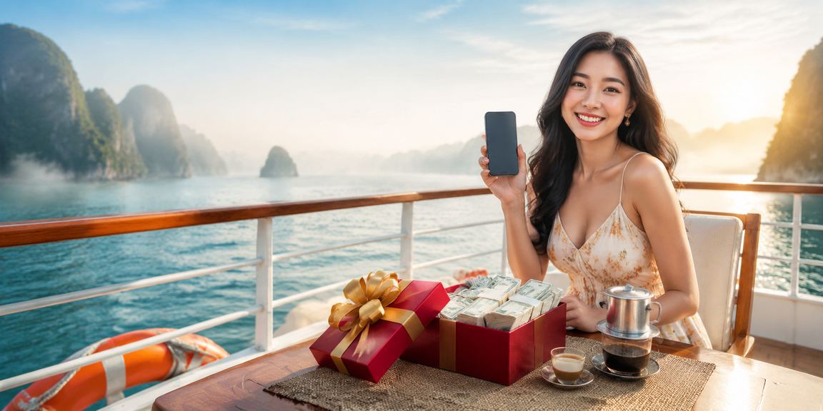 Người dùng trải nghiệm casino trực tuyến tại Hạ Long với cà phê